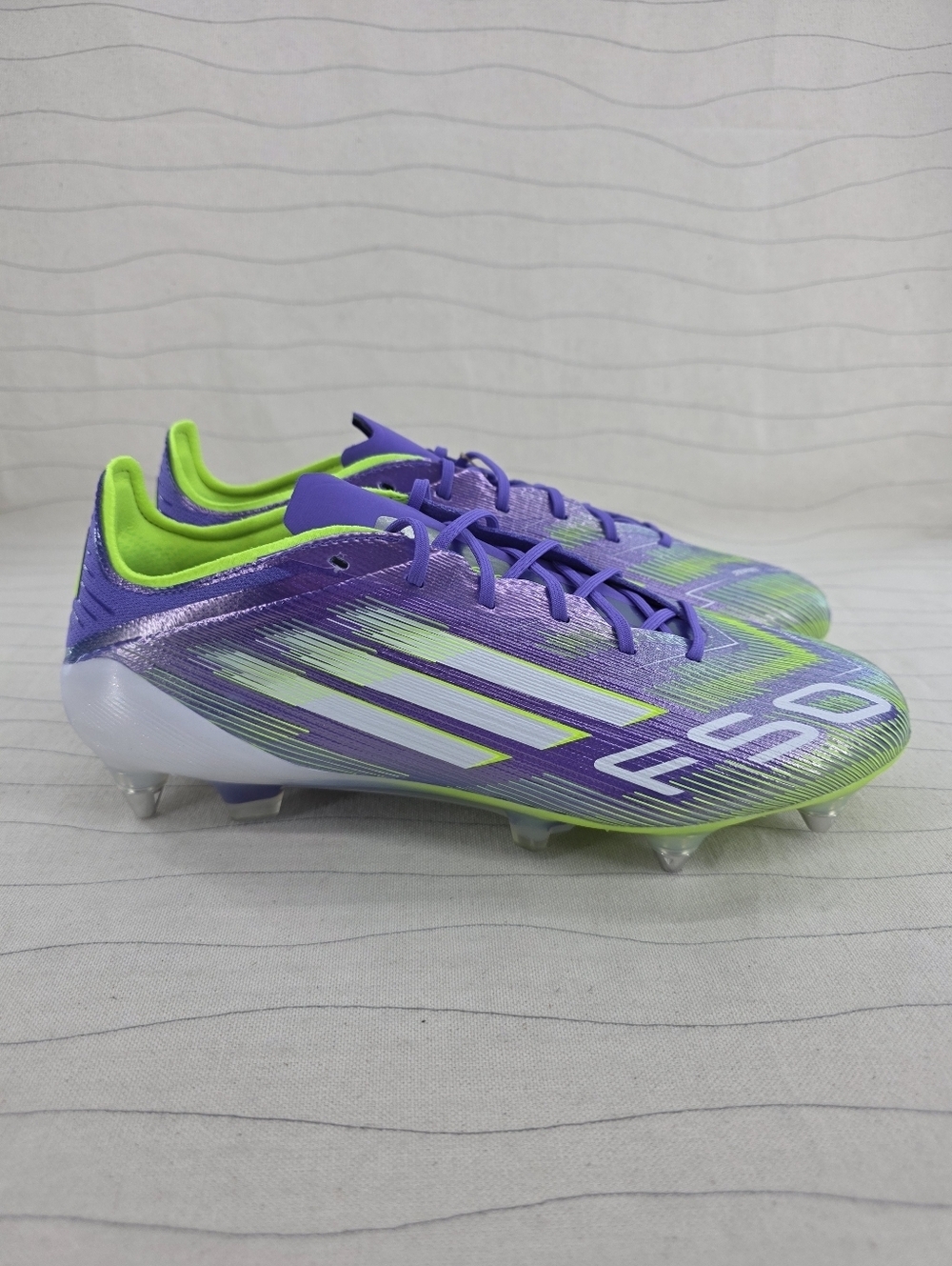 Adidas F50 Elite SG Purple Green Soccer Cleats Shoes JH7633 Sz 7 Men/8 Wmn NEW